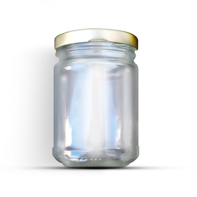 255mL glass jar with gold lid