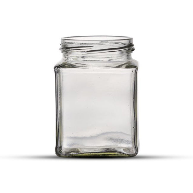 50mL square glass jar with gold lid